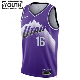 Dječji NBA Dres Utah Jazz Simone Fontecchio Nike 2023-24 City Edition Ljubičasta Swingman